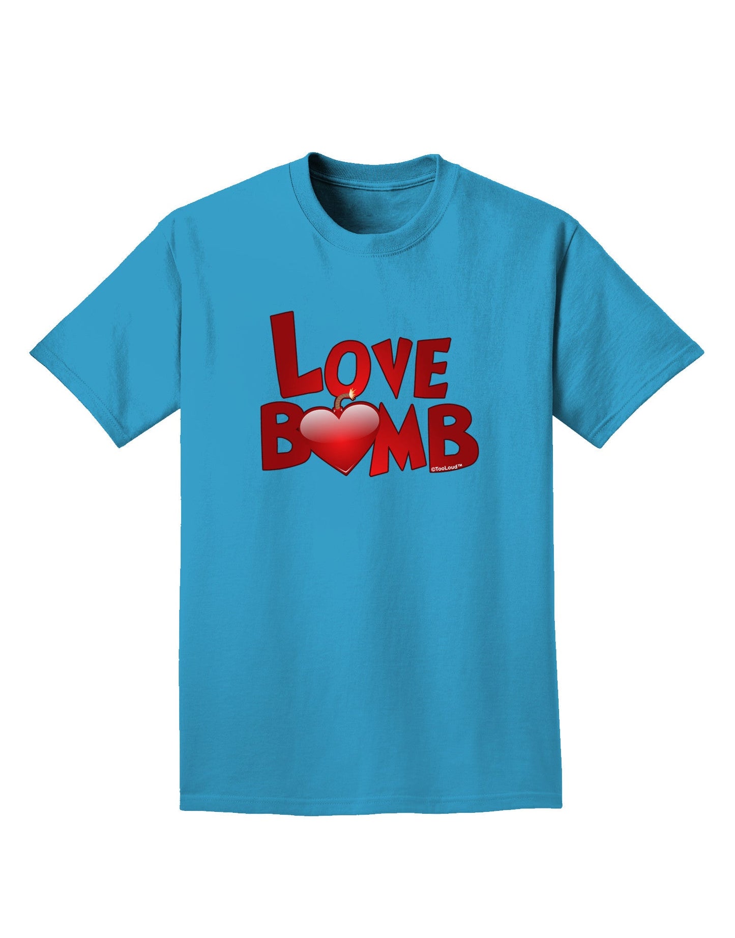 Love Bomb Text Adult Dark T-Shirt-Mens T-Shirt-TooLoud-Turquoise-Small-Davson Sales