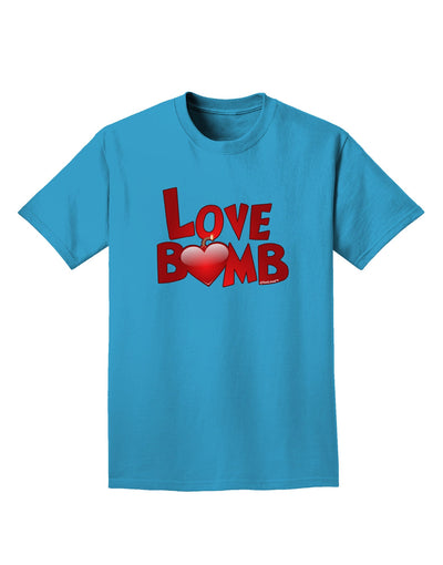 Love Bomb Text Adult Dark T-Shirt-Mens T-Shirt-TooLoud-Turquoise-Small-Davson Sales