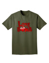 Love Bomb Text Adult Dark T-Shirt-Mens T-Shirt-TooLoud-Military-Green-Small-Davson Sales