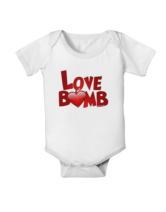 Love Bomb Text Baby Romper Bodysuit-Baby Romper-TooLoud-White-06-Months-Davson Sales