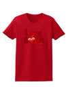 Love Bomb Text Womens Dark T-Shirt-TooLoud-Red-X-Small-Davson Sales