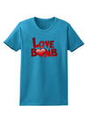 Love Bomb Text Womens Dark T-Shirt-TooLoud-Turquoise-X-Small-Davson Sales