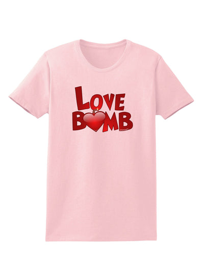 Love Bomb Text Womens T-Shirt-Womens T-Shirt-TooLoud-PalePink-X-Small-Davson Sales