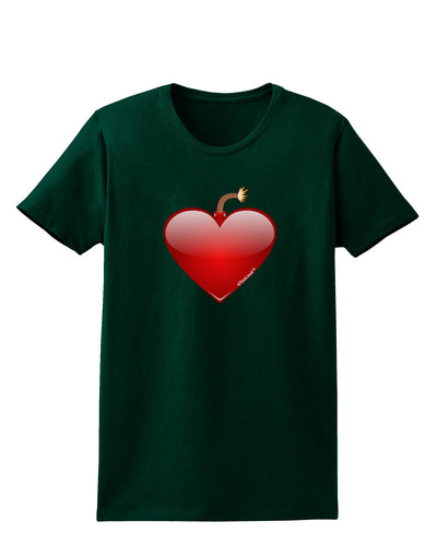 Love Bomb Womens Dark T-Shirt-TooLoud-Forest-Green-Small-Davson Sales