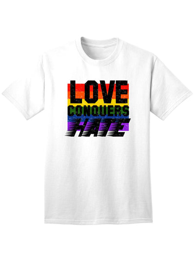 Love Conquers Hate Distressed Adult Mens and Womens T-Shirt-Womens T-Shirt-TooLoud-White-Small-Davson Sales