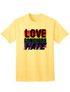 Love Conquers Hate Distressed Adult Mens and Womens T-Shirt-Womens T-Shirt-TooLoud-Yellow-Small-Davson Sales