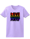 Love Conquers Hate Distressed Adult Womens T-Shirt-Womens T-Shirt-TooLoud-Lavender-Small-Davson Sales