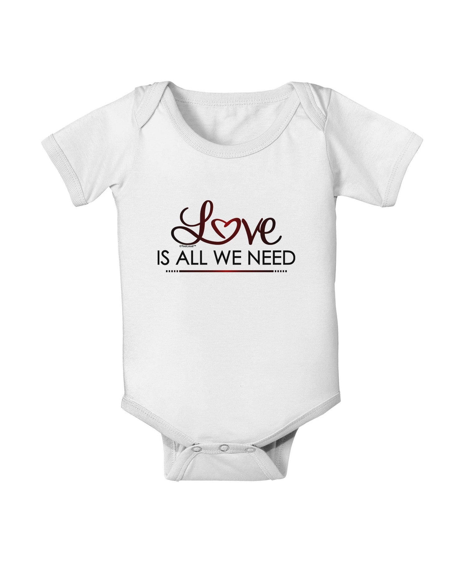 Love Is All We Need Baby Romper Bodysuit-Baby Romper-TooLoud-White-06-Months-Davson Sales