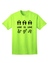 Love Is Love: Adult T-Shirt Celebrating LGBT Marriage Equality-Mens T-shirts-TooLoud-Neon-Green-Small-Davson Sales