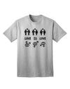 Love Is Love: Adult T-Shirt Celebrating LGBT Marriage Equality-Mens T-shirts-TooLoud-AshGray-Small-Davson Sales