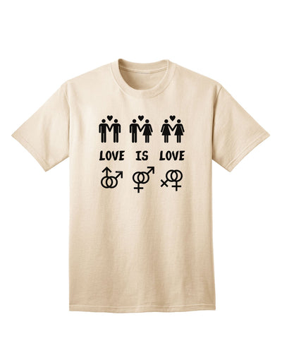 Love Is Love: Adult T-Shirt Celebrating LGBT Marriage Equality-Mens T-shirts-TooLoud-Natural-Small-Davson Sales