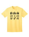 Love Is Love: Adult T-Shirt Celebrating LGBT Marriage Equality-Mens T-shirts-TooLoud-Yellow-Small-Davson Sales