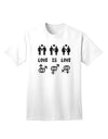Love Is Love: Adult T-Shirt Celebrating LGBT Marriage Equality-Mens T-shirts-TooLoud-White-Small-Davson Sales