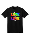 Love Is Love Gay Pride Adult Dark T-Shirt-Mens T-Shirt-TooLoud-Black-Small-Davson Sales