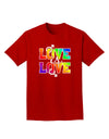 Love Is Love Gay Pride Adult Dark T-Shirt-Mens T-Shirt-TooLoud-Red-Small-Davson Sales