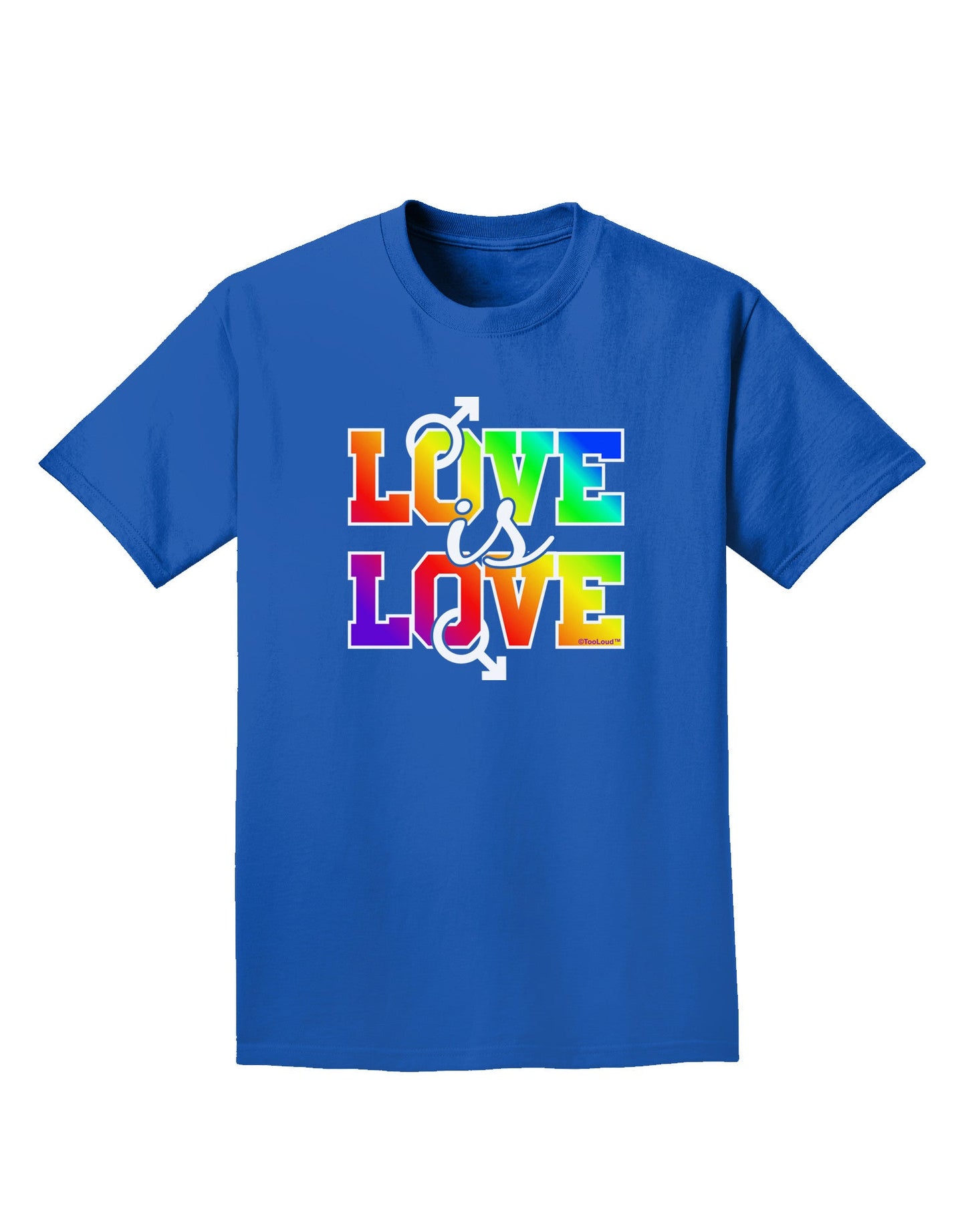 Love Is Love Gay Pride Adult Dark T-Shirt-Mens T-Shirt-TooLoud-Royal-Blue-Small-Davson Sales