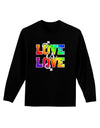 Love Is Love Gay Pride Adult Long Sleeve Dark T-Shirt-TooLoud-Black-Small-Davson Sales