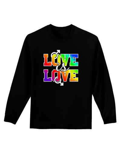 Love Is Love Gay Pride Adult Long Sleeve Dark T-Shirt-TooLoud-Black-Small-Davson Sales