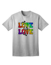 Love Is Love Gay Pride Adult T-Shirt-Mens T-Shirt-TooLoud-AshGray-Small-Davson Sales