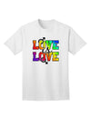 Love Is Love Gay Pride Adult T-Shirt-Mens T-Shirt-TooLoud-White-Small-Davson Sales