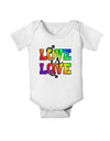 Love Is Love Gay Pride Baby Romper Bodysuit-Baby Romper-TooLoud-White-06-Months-Davson Sales