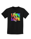 Love Is Love Gay Pride Childrens Dark T-Shirt-Childrens T-Shirt-TooLoud-Black-X-Small-Davson Sales