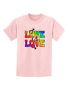 Love Is Love Gay Pride Childrens T-Shirt-Childrens T-Shirt-TooLoud-PalePink-X-Small-Davson Sales