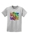 Love Is Love Gay Pride Childrens T-Shirt-Childrens T-Shirt-TooLoud-AshGray-X-Small-Davson Sales