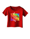 Love Is Love Gay Pride Infant T-Shirt Dark-Infant T-Shirt-TooLoud-Red-06-Months-Davson Sales