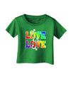 Love Is Love Gay Pride Infant T-Shirt Dark-Infant T-Shirt-TooLoud-Clover-Green-06-Months-Davson Sales