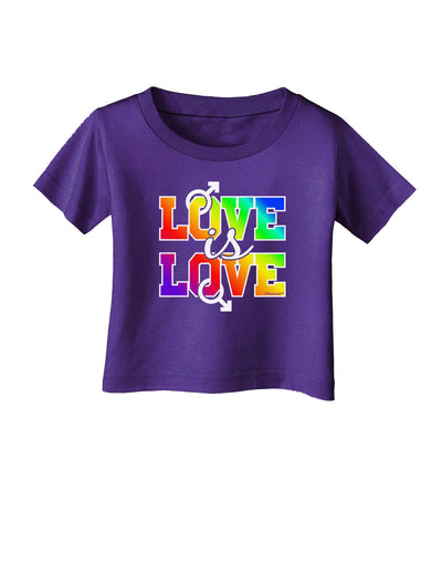 Love Is Love Gay Pride Infant T-Shirt Dark-Infant T-Shirt-TooLoud-Purple-06-Months-Davson Sales