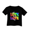 Love Is Love Gay Pride Infant T-Shirt Dark-Infant T-Shirt-TooLoud-Black-06-Months-Davson Sales