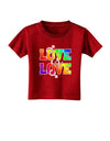 Love Is Love Gay Pride Toddler T-Shirt Dark-Toddler T-Shirt-TooLoud-Red-2T-Davson Sales