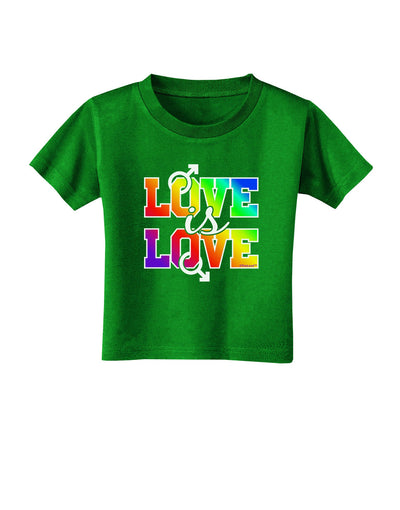 Love Is Love Gay Pride Toddler T-Shirt Dark-Toddler T-Shirt-TooLoud-Clover-Green-2T-Davson Sales