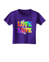 Love Is Love Gay Pride Toddler T-Shirt Dark-Toddler T-Shirt-TooLoud-Purple-2T-Davson Sales