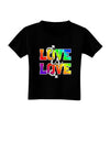 Love Is Love Gay Pride Toddler T-Shirt Dark-Toddler T-Shirt-TooLoud-Black-2T-Davson Sales