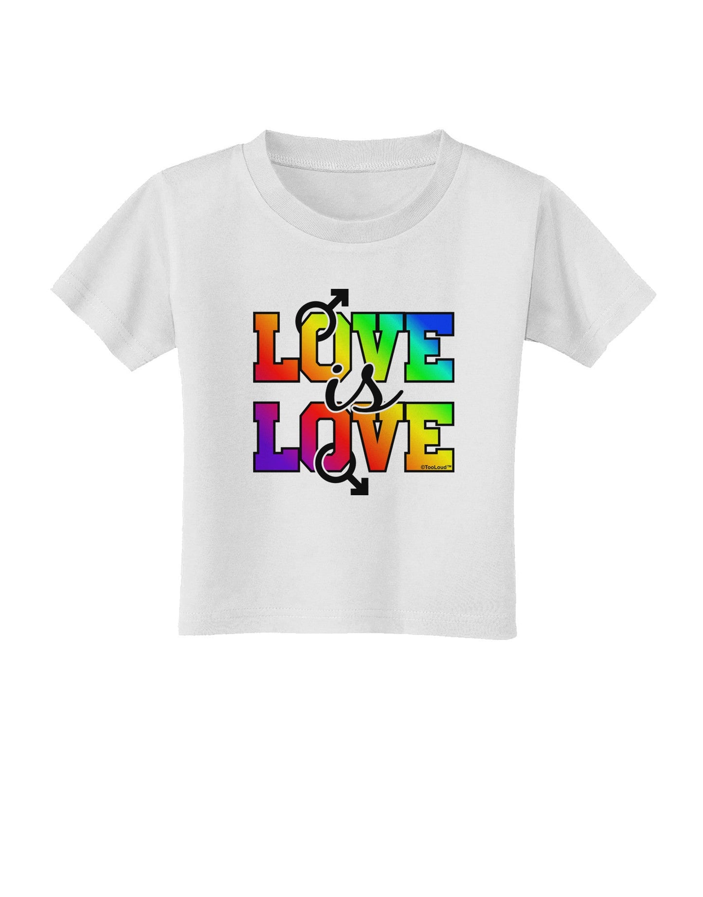Love Is Love Gay Pride Toddler T-Shirt-Toddler T-Shirt-TooLoud-White-2T-Davson Sales