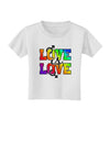 Love Is Love Gay Pride Toddler T-Shirt-Toddler T-Shirt-TooLoud-White-2T-Davson Sales