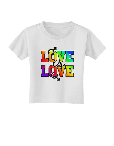 Love Is Love Gay Pride Toddler T-Shirt-Toddler T-Shirt-TooLoud-White-2T-Davson Sales