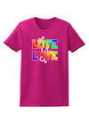 Love Is Love Gay Pride Womens Dark T-Shirt-Womens T-Shirt-TooLoud-Hot-Pink-Small-Davson Sales