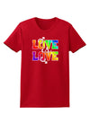 Love Is Love Gay Pride Womens Dark T-Shirt-Womens T-Shirt-TooLoud-Red-X-Small-Davson Sales