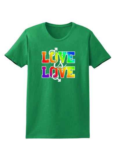 Love Is Love Gay Pride Womens Dark T-Shirt-Womens T-Shirt-TooLoud-Kelly-Green-X-Small-Davson Sales