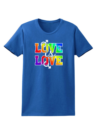 Love Is Love Gay Pride Womens Dark T-Shirt-Womens T-Shirt-TooLoud-Royal-Blue-X-Small-Davson Sales