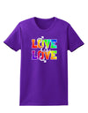 Love Is Love Gay Pride Womens Dark T-Shirt-Womens T-Shirt-TooLoud-Purple-X-Small-Davson Sales