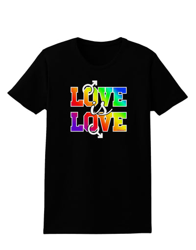 Love Is Love Gay Pride Womens Dark T-Shirt-Womens T-Shirt-TooLoud-Black-X-Small-Davson Sales