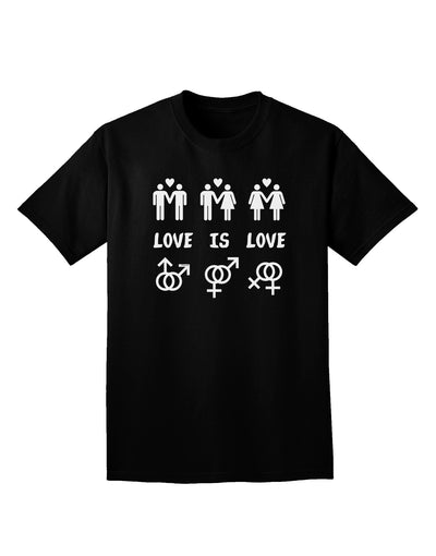 Love Is Love LGBT Marriage Equality Adult Dark V-Neck T-Shirt-Mens V-Neck T-Shirt-TooLoud-Black-Small-Davson Sales