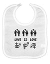 Love Is Love LGBT Marriage Equality Baby Bib