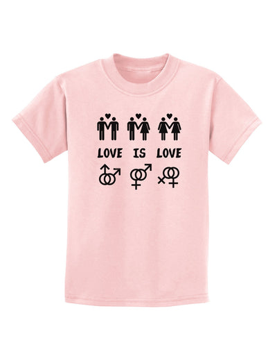 Love Is Love LGBT Marriage Equality Childrens T-Shirt-Childrens T-Shirt-TooLoud-PalePink-X-Small-Davson Sales