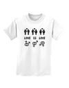 Love Is Love LGBT Marriage Equality Childrens T-Shirt-Childrens T-Shirt-TooLoud-White-X-Small-Davson Sales