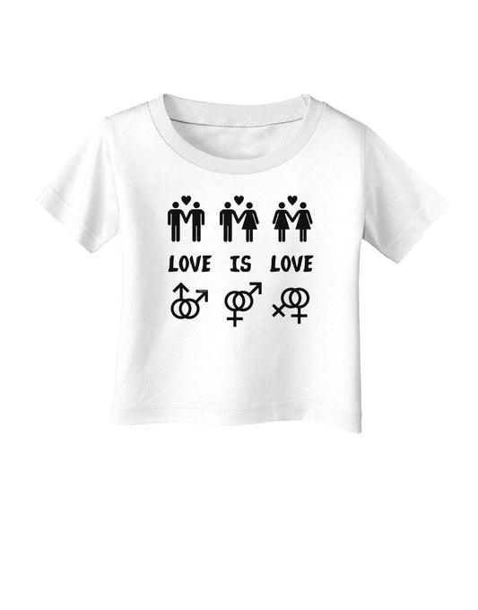 Love Is Love LGBT Marriage Equality Infant T-Shirt-Infant T-Shirt-TooLoud-White-06-Months-Davson Sales